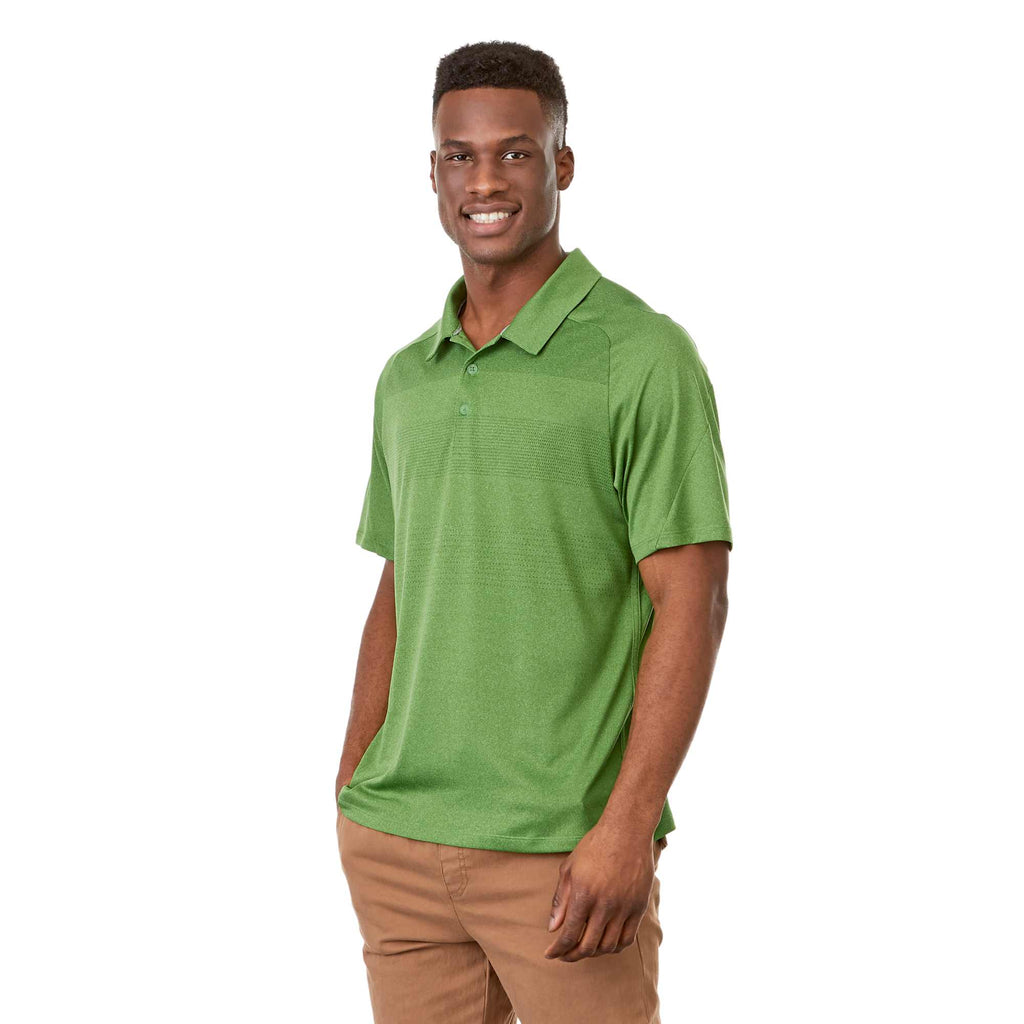 Antero Cooling Short Sleeve Polo for Men Transfer - Juniper Heather - On Model