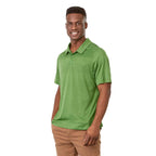 Antero Cooling Short Sleeve Polo for Men Transfer - Juniper Heather - On Model