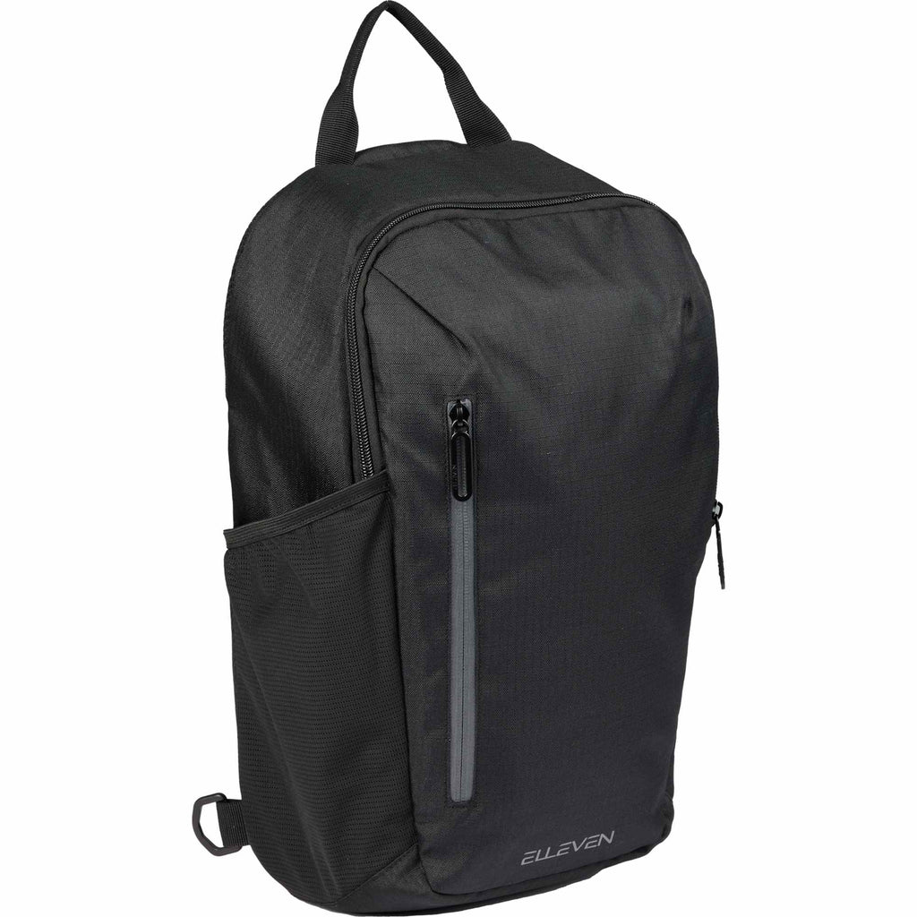 Anti-Theft Sling Pack in Recycled Polyester Embroidery - Black - Right Angle