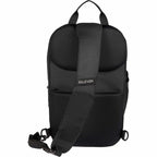 Anti-Theft Sling Pack in Recycled Polyester Transfer - Black - Back