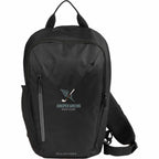 Anti-Theft Sling Pack in Recycled Polyester Transfer - Black - Front