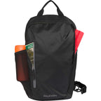 Anti-Theft Sling Pack in Recycled Polyester Transfer - Black - Propped