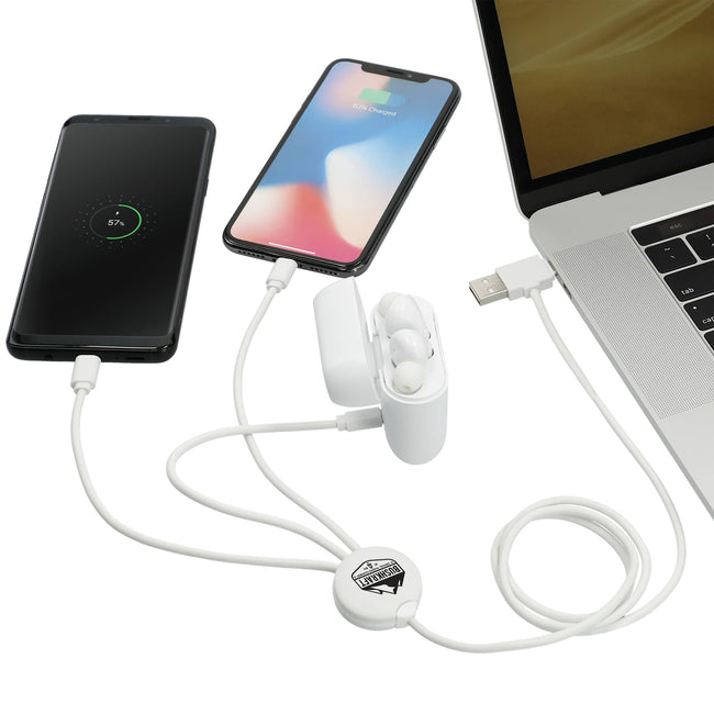 Antimicrobial 5-in-1 Charging Cable, 39 Inch