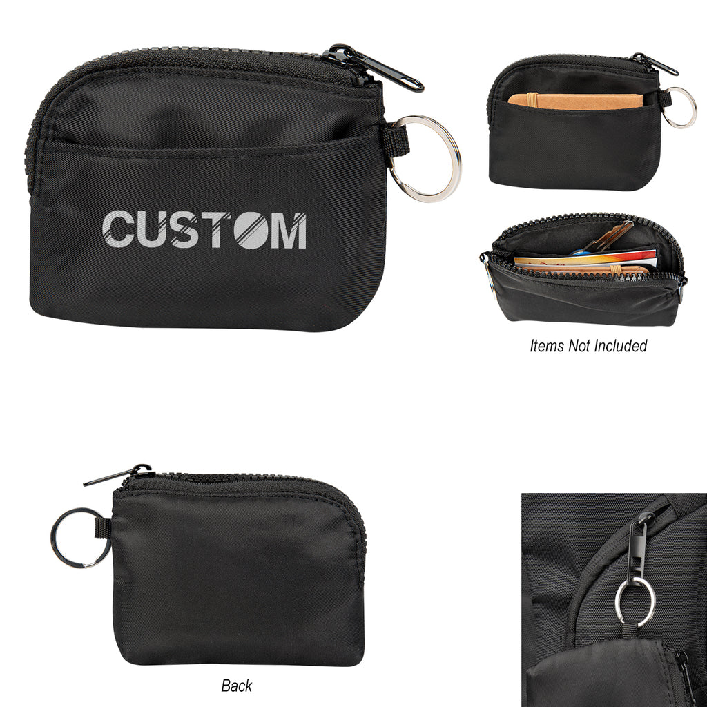 Anywhere Card Pouch in Recycled PET - Black - Silk Screen