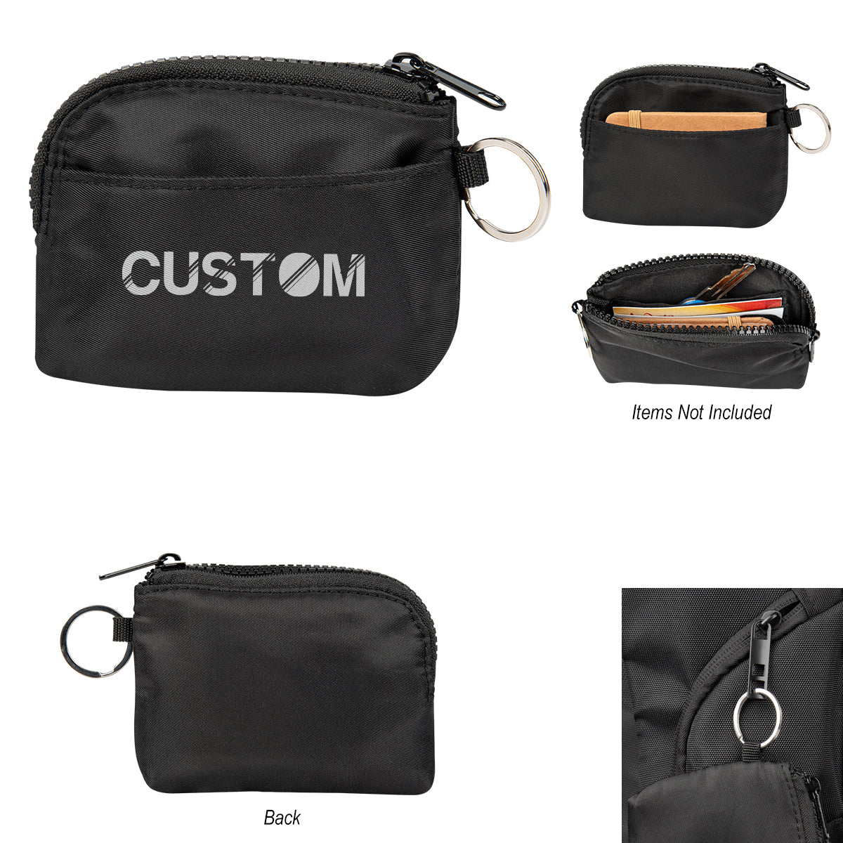 Anywhere Card Pouch in Recycled PET - Black - Silk Screen
