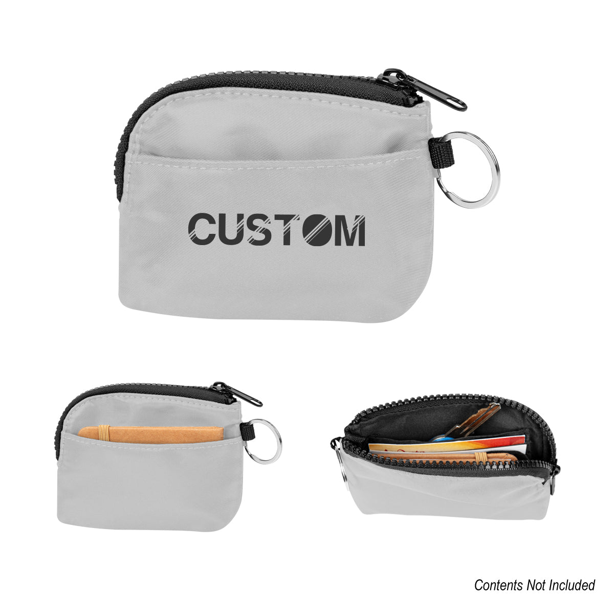 Anywhere Card Pouch in Recycled PET - Gray - Silk Screen