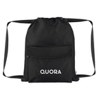 Anywhere Drawstring Bag in Recycled PET - Black - Silk Screen