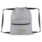 Anywhere Drawstring Bag in Recycled PET - Gray - Colorbrite
