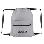 Anywhere Drawstring Bag in Recycled PET - Gray - Silk Screen