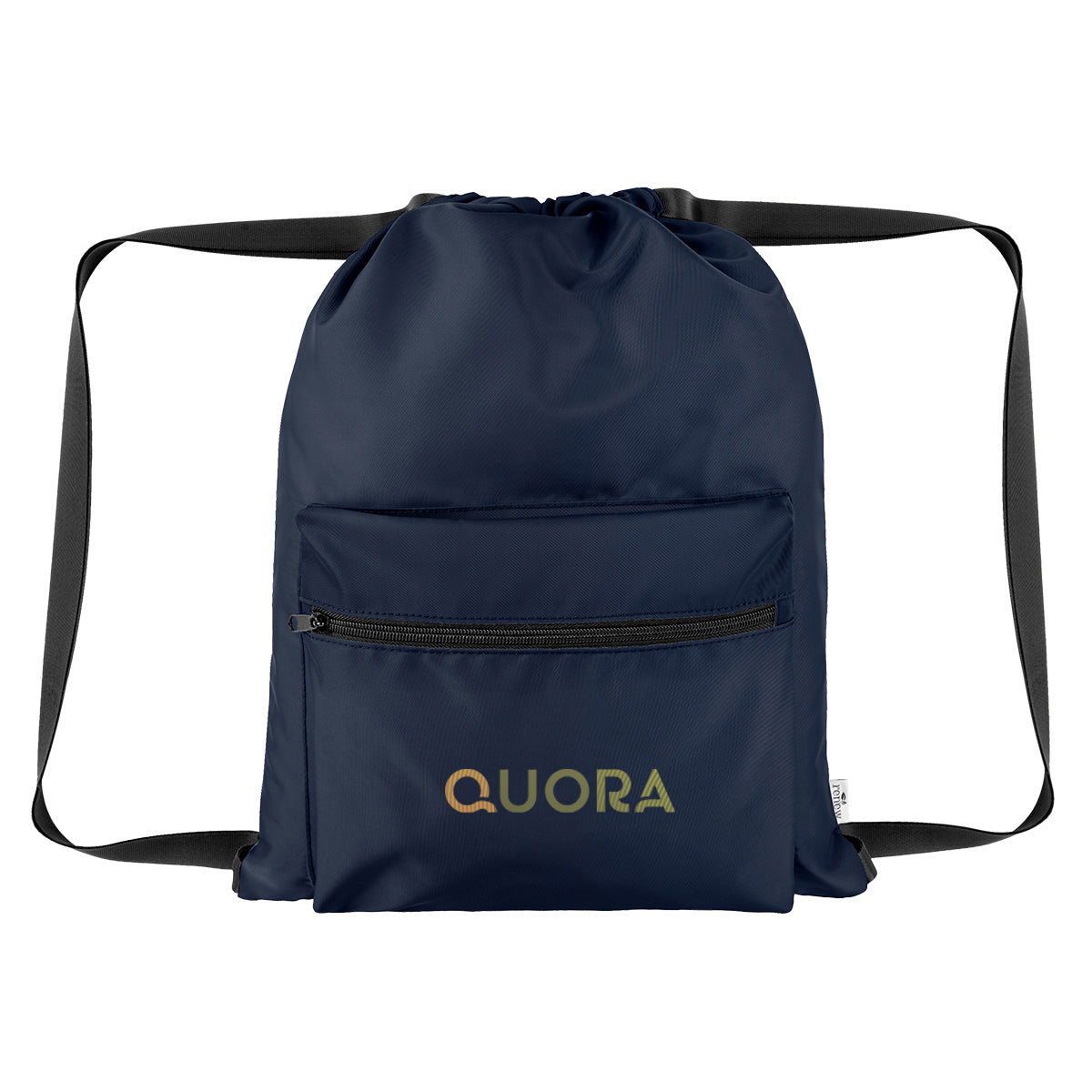Anywhere Drawstring Bag in Recycled PET - Navy - Colorbrite