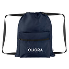 Anywhere Drawstring Bag in Recycled PET - Navy - Silk Screen