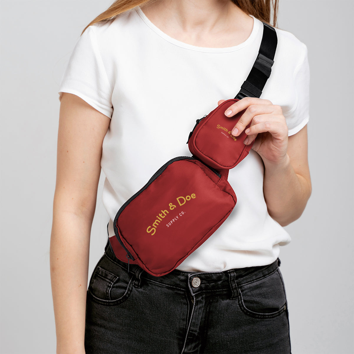 Anywhere Kit of Bag and Pouch - Red - Lifestyle_Colorbrite