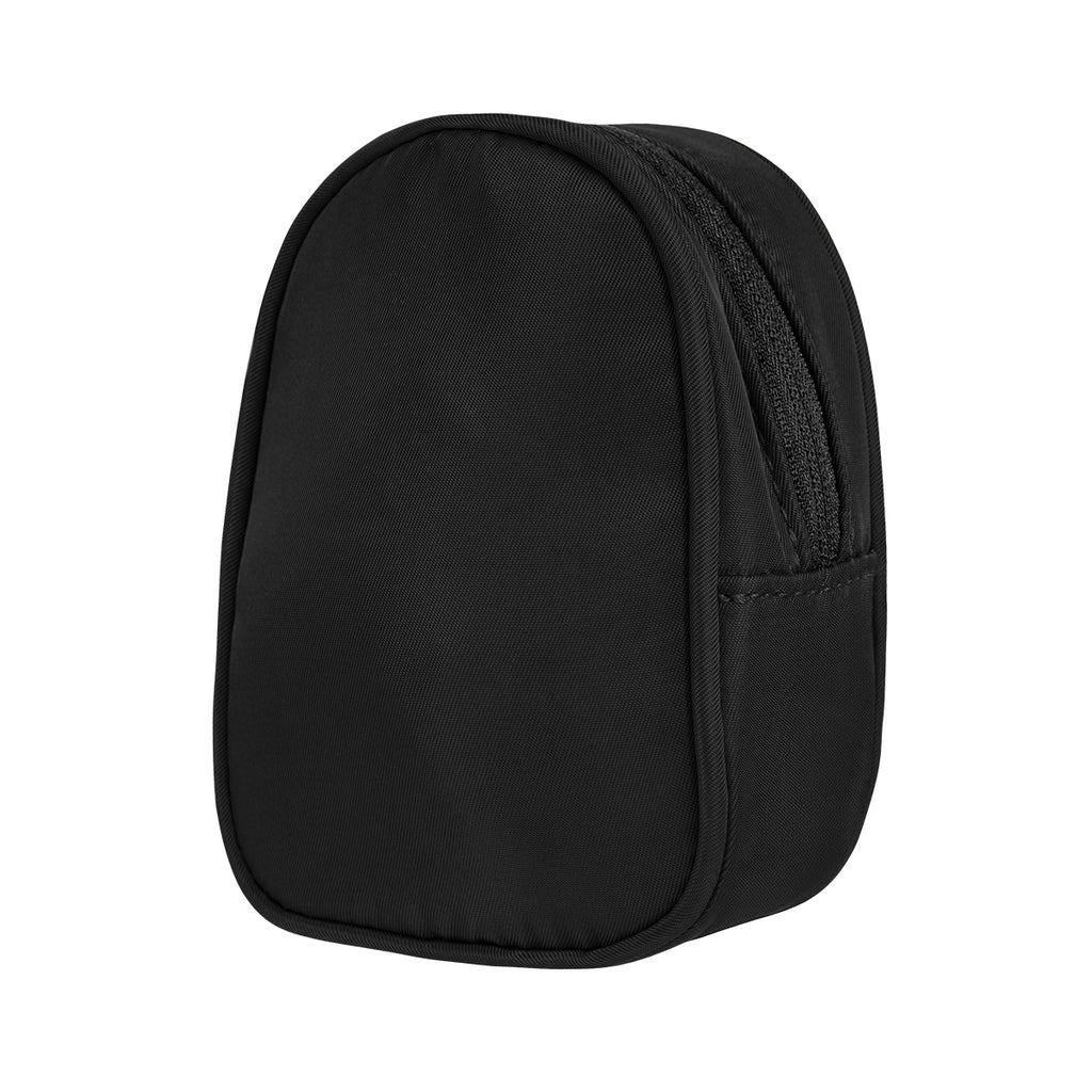 Anywhere Pouch with Carabiner, Recycled PET - Black - Angle