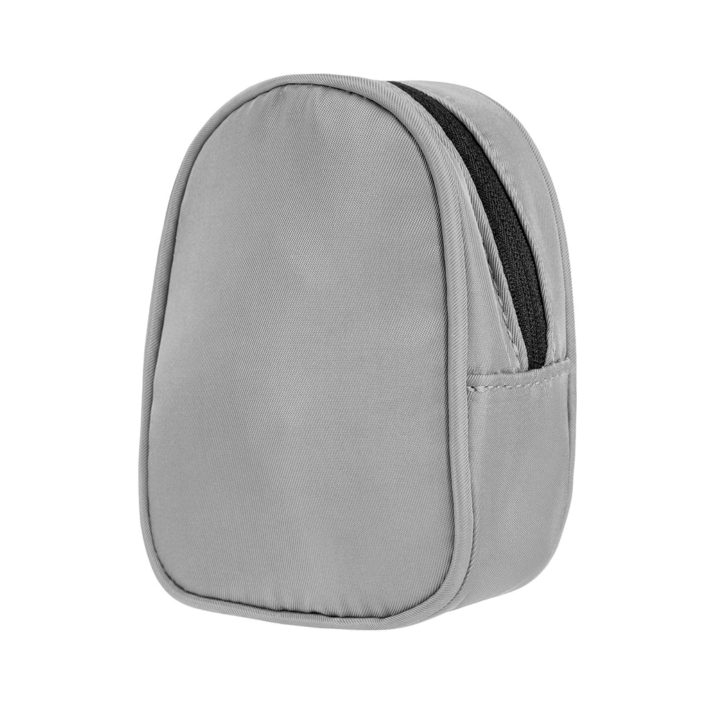 Anywhere Pouch with Carabiner, Recycled PET - Gray - Angle
