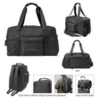 Anywhere Sport Duffel Bag and Backpack - Black - Colorbrite