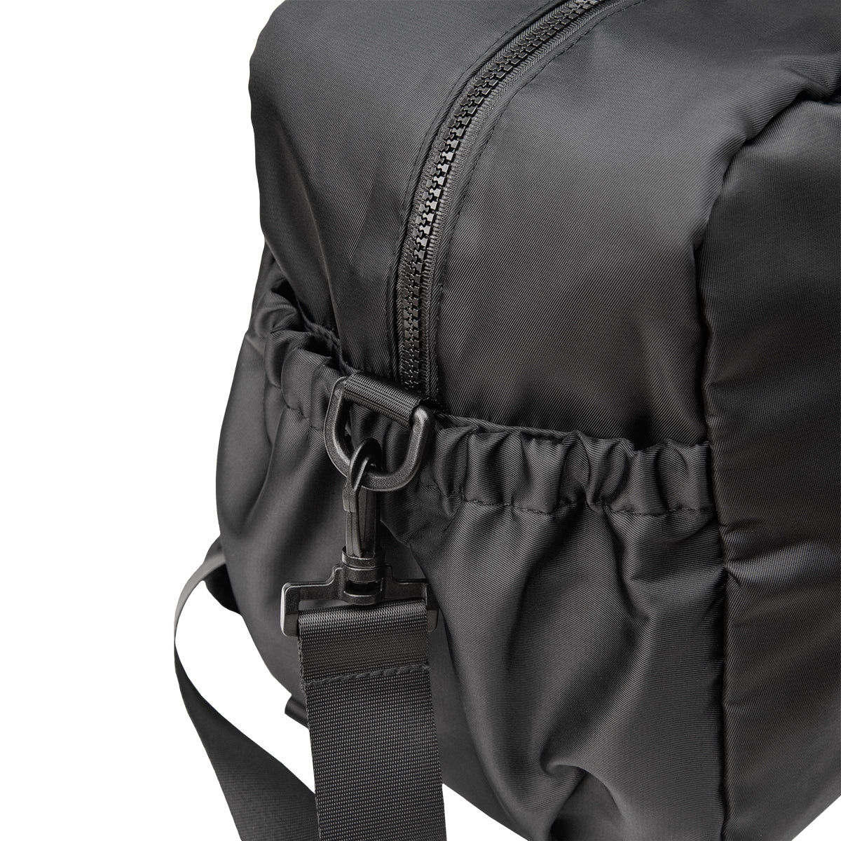 Anywhere Sport Duffel Bag and Backpack - Black - Stretch_Pocket