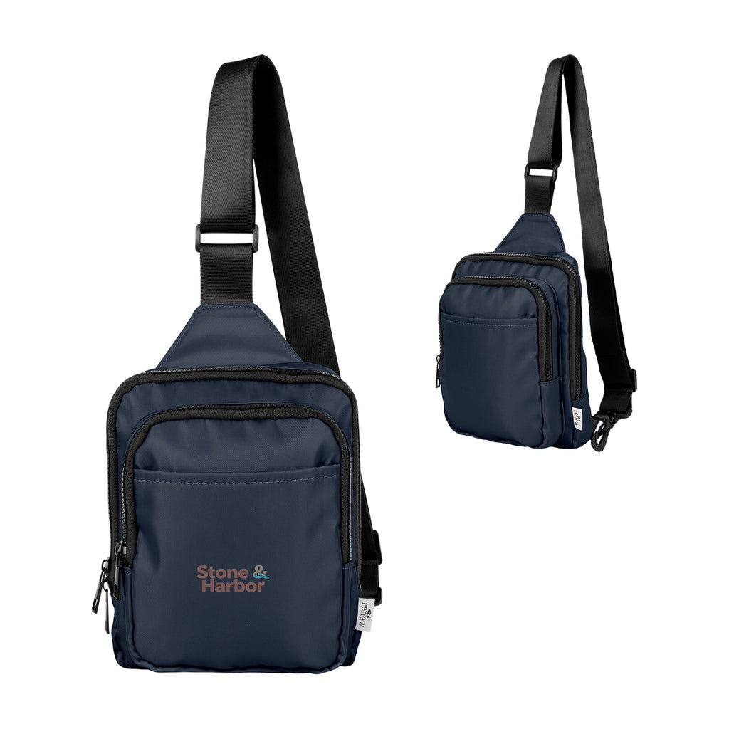 Anywhere Sport Sling Bag in Recycled PET - Navy - Colorbrite