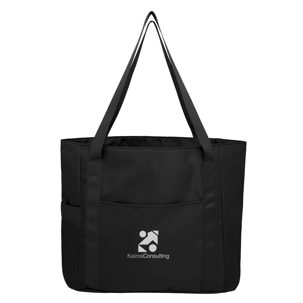 Anywhere Weekender Tote Bag in Recycled PET Embroidery - Black - Silk Screen