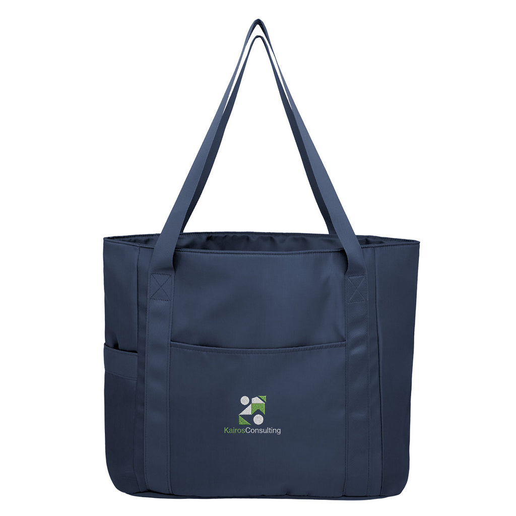 Anywhere Weekender Tote Bag in Recycled PET Embroidery - Navy - Embroidery
