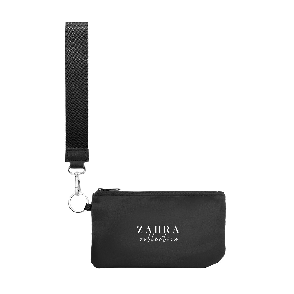 Anywhere Wristlet Pouch in Recycled PET - Black - Silk Screen