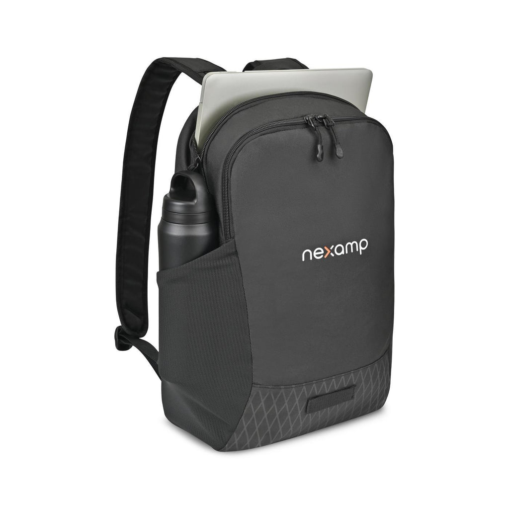 Apex Recycled Laptop Backpack, 15 Inch - Black - View 2