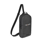 Apex Recycled Sling Bag with Webbing Loop Embroidery - Black - View 2