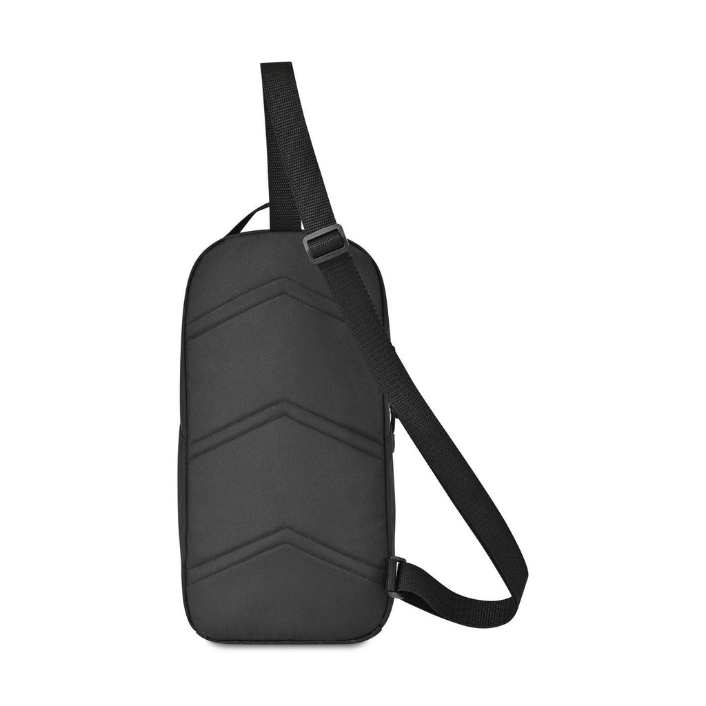 Apex Recycled Sling Bag with Webbing Loop Embroidery - Black - View 3