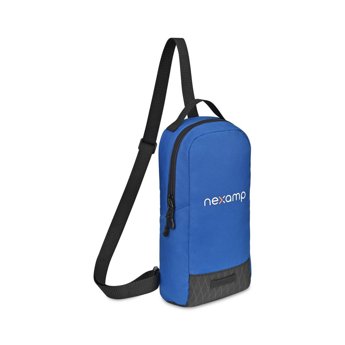 Apex Recycled Sling Bag with Webbing Loop Embroidery - Royal Blue - View 2