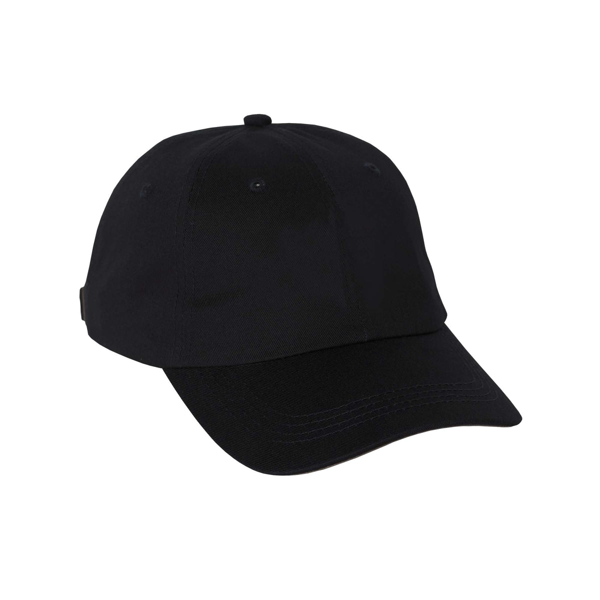 Apex Unstructured Chino Twill Ball Cap Transfer - Black - Flat 2