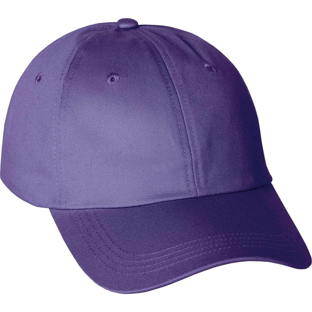 Apex Unstructured Chino Twill Ball Cap Transfer - Bright Purple - Flat