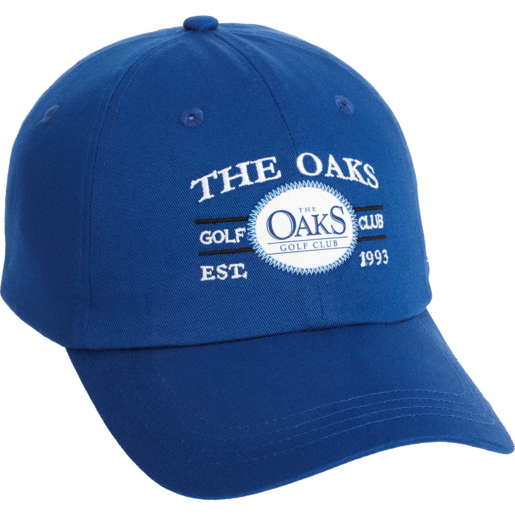 Apex Unstructured Chino Twill Ball Cap Transfer - New Royal - Flat