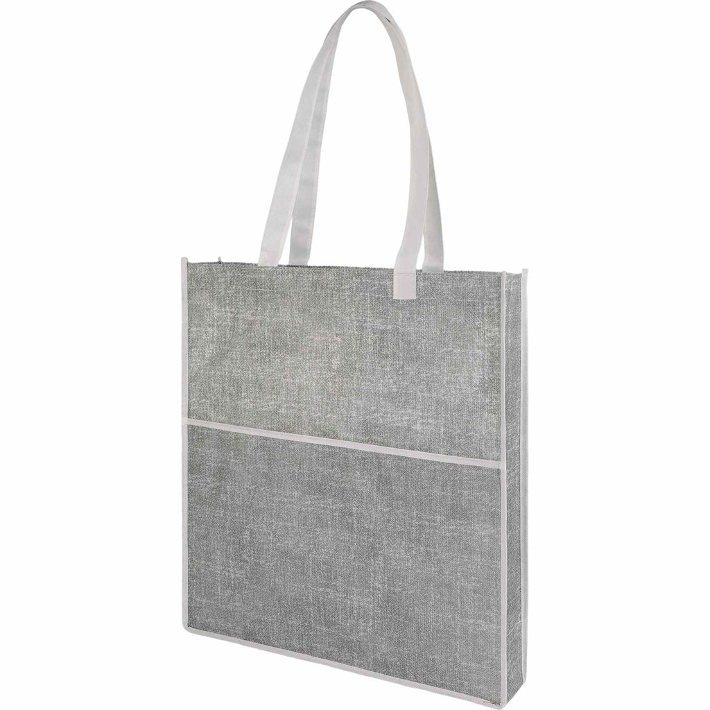 Apollo Recycled Convention Tote with Pen Loop - Black - Left Angle