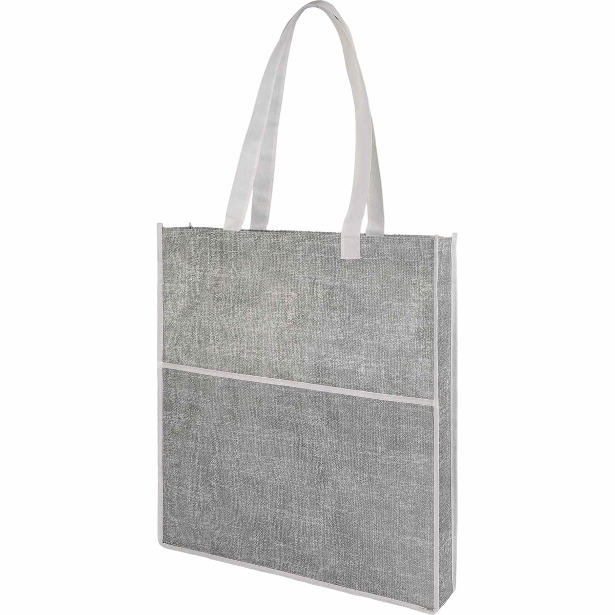 Apollo Recycled Convention Tote with Pen Loop - Black - Left Angle