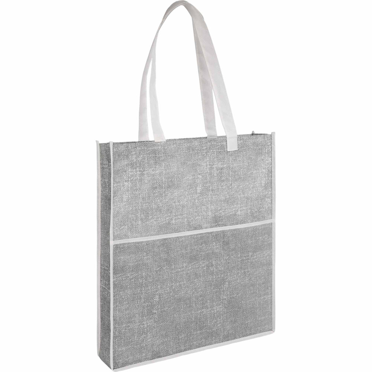 Apollo Recycled Convention Tote with Pen Loop - Black - Right Angle