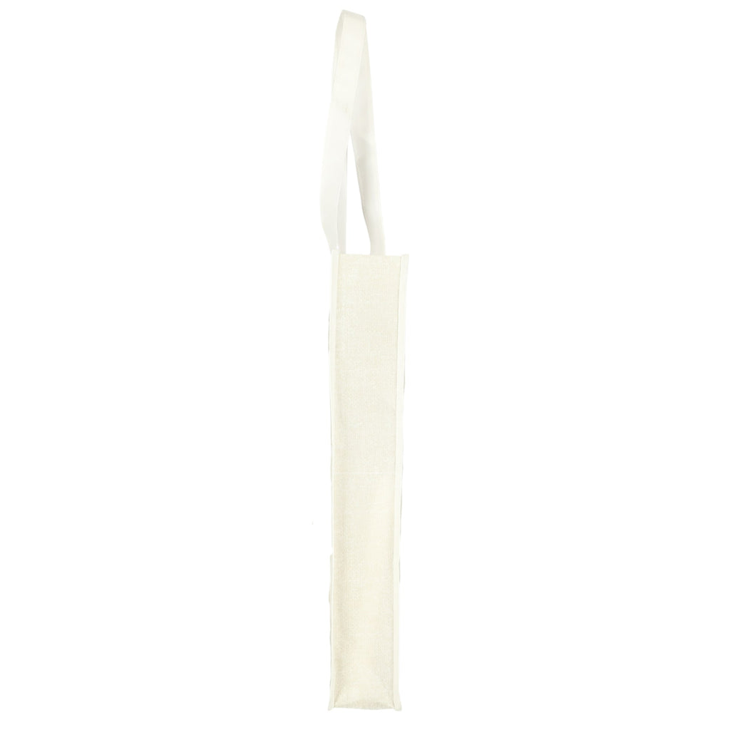 Apollo Recycled Convention Tote with Pen Loop Full Color - Natural - Left Side