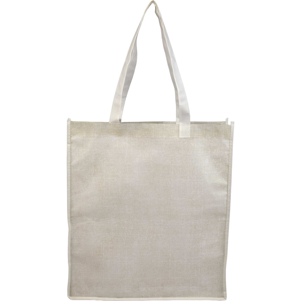 Apollo Recycled Convention Tote with Pen Loop - Natural - Back