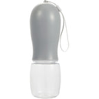 AquaPup Dog Water Bottle with Built-In Bowl, 10 oz - Gray - Back