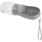 AquaPup Dog Water Bottle with Built-In Bowl, 10 oz - Gray - Detail 2