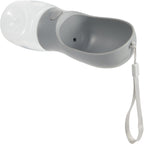 AquaPup Dog Water Bottle with Built-In Bowl, 10 oz - Gray - Detail 3