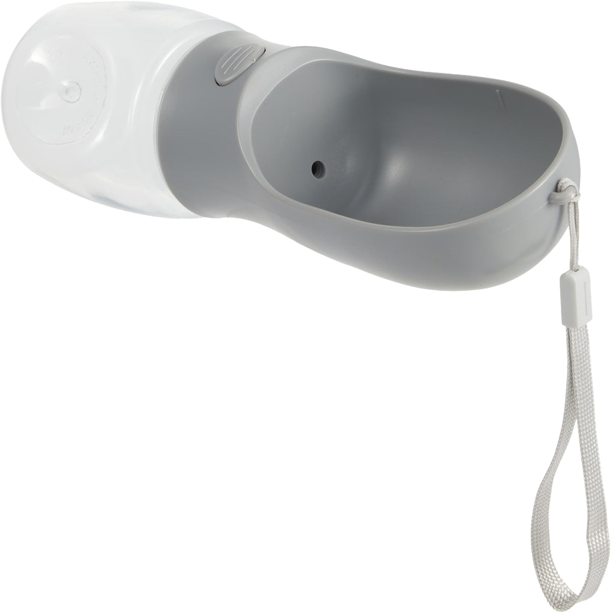 AquaPup Dog Water Bottle with Built-In Bowl, 10 oz - Gray - Detail 3