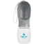 AquaPup Dog Water Bottle with Built-In Bowl, 10 oz - Gray - Front