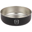 AquaPup Stainless Steel Pet Bowl, 32 oz Laser Engraving - Black - Front