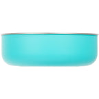 AquaPup Stainless Steel Pet Bowl, 32 oz Laser Engraving - Turquoise - Back