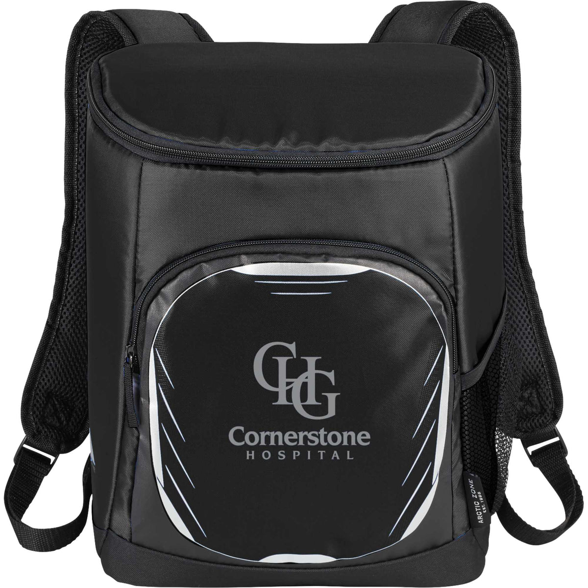 Arctic Zone Cooler Backpack for 18 Cans Transfer - Black - Front
