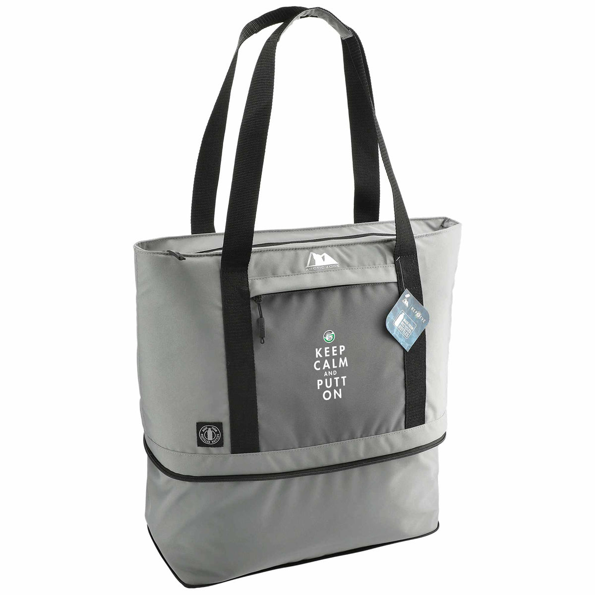 Arctic Zone Expandable Recycled Cooler, 25 to 50 Cans Transfer - Gray - Right Angle 2