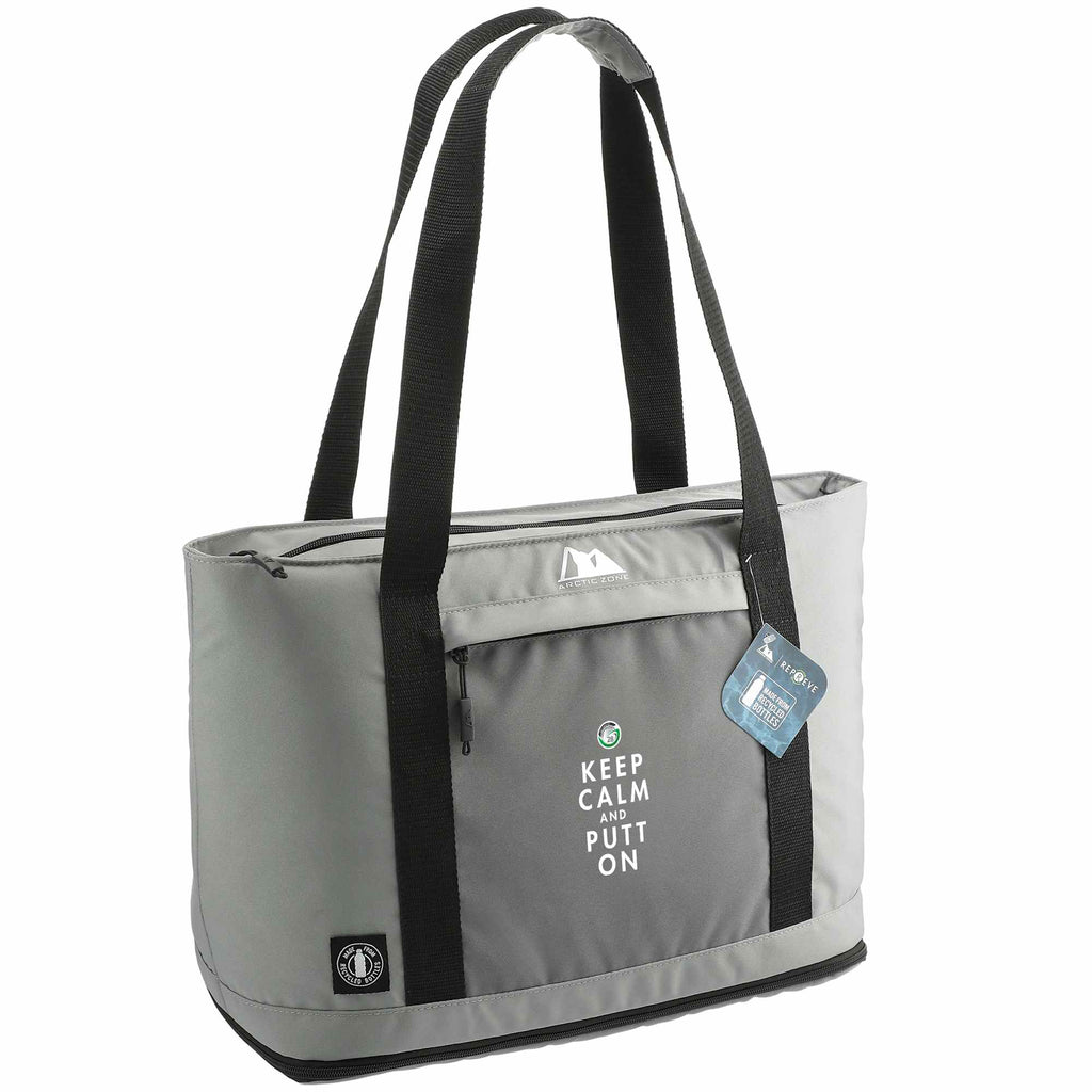 Arctic Zone Expandable Recycled Cooler, 25 to 50 Cans Transfer - Gray - Right Angle 3