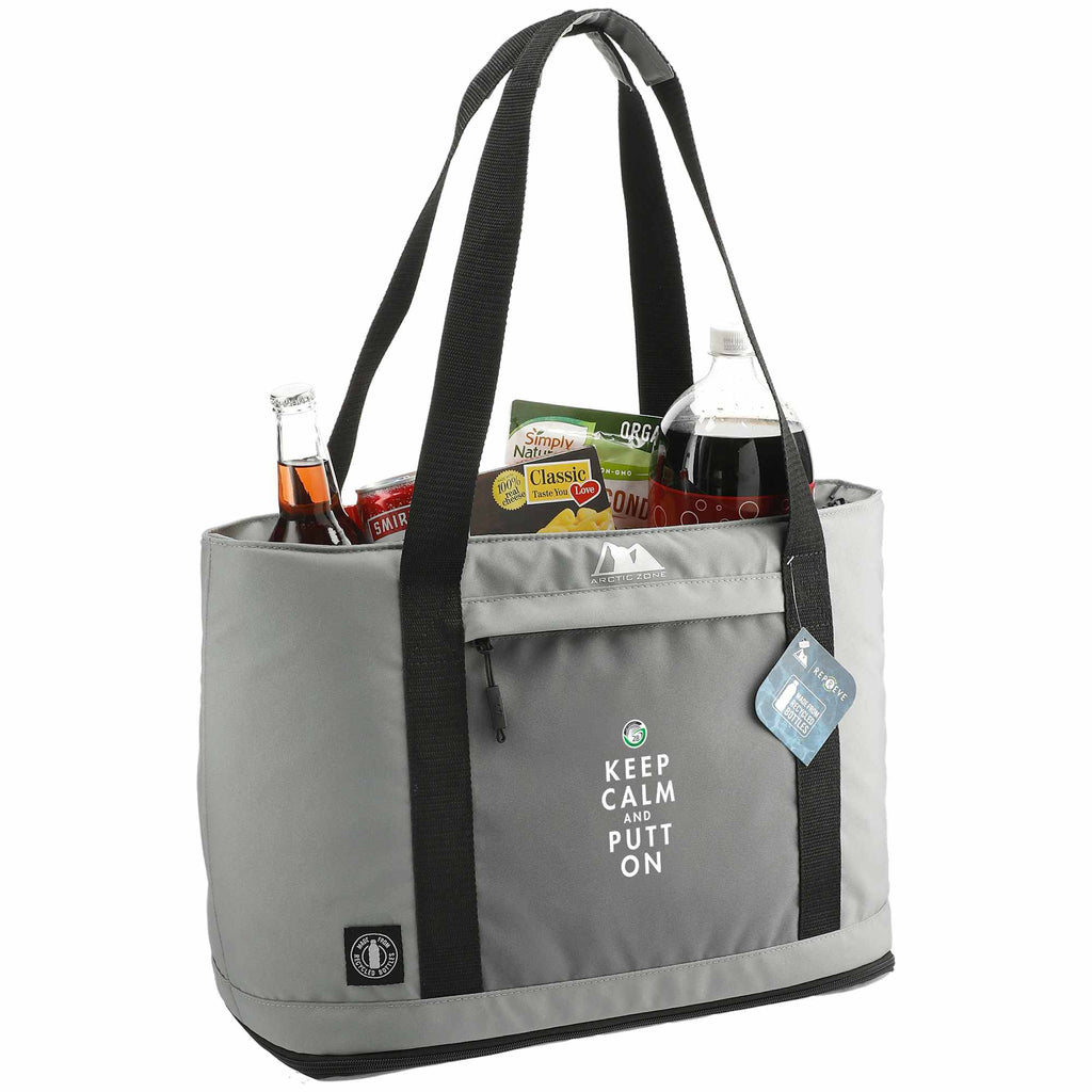 Arctic Zone Expandable Recycled Cooler, 25 to 50 Cans Transfer - Gray - Right Angle
