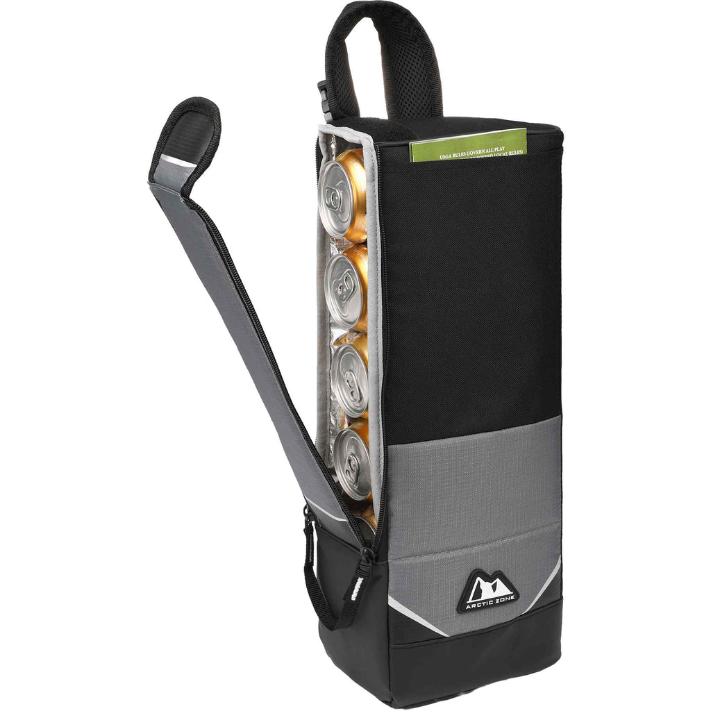 Arctic Zone Golf Bag Cooler for 6 Cans Transfer - Black - Propped