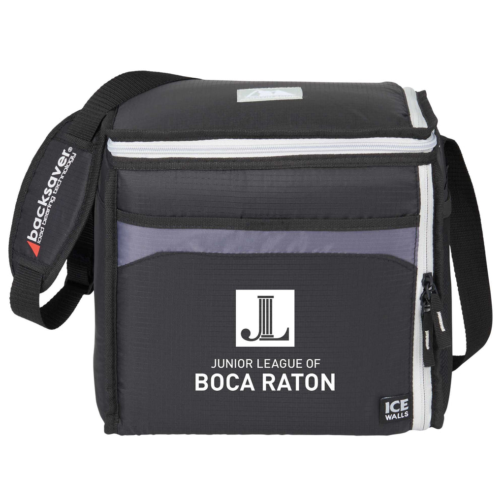 Arctic Zone Ice Wall Cooler for 24 Cans Embroidery - Black, Grey - Front