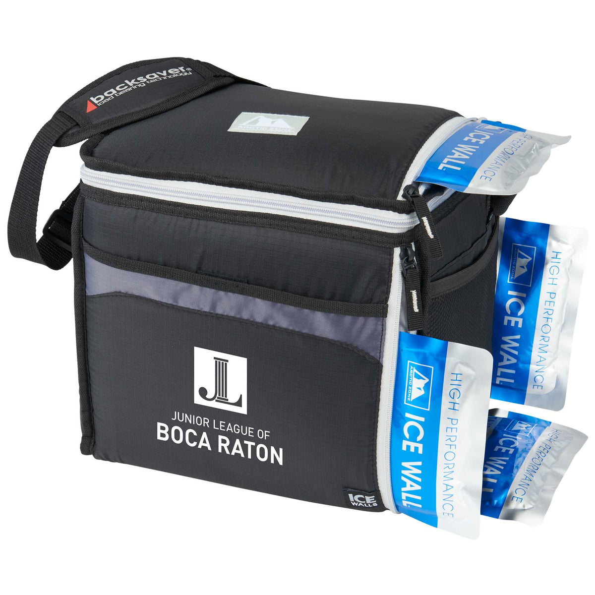 Arctic Zone Ice Wall Cooler for 24 Cans Embroidery - Black, Grey - Photo